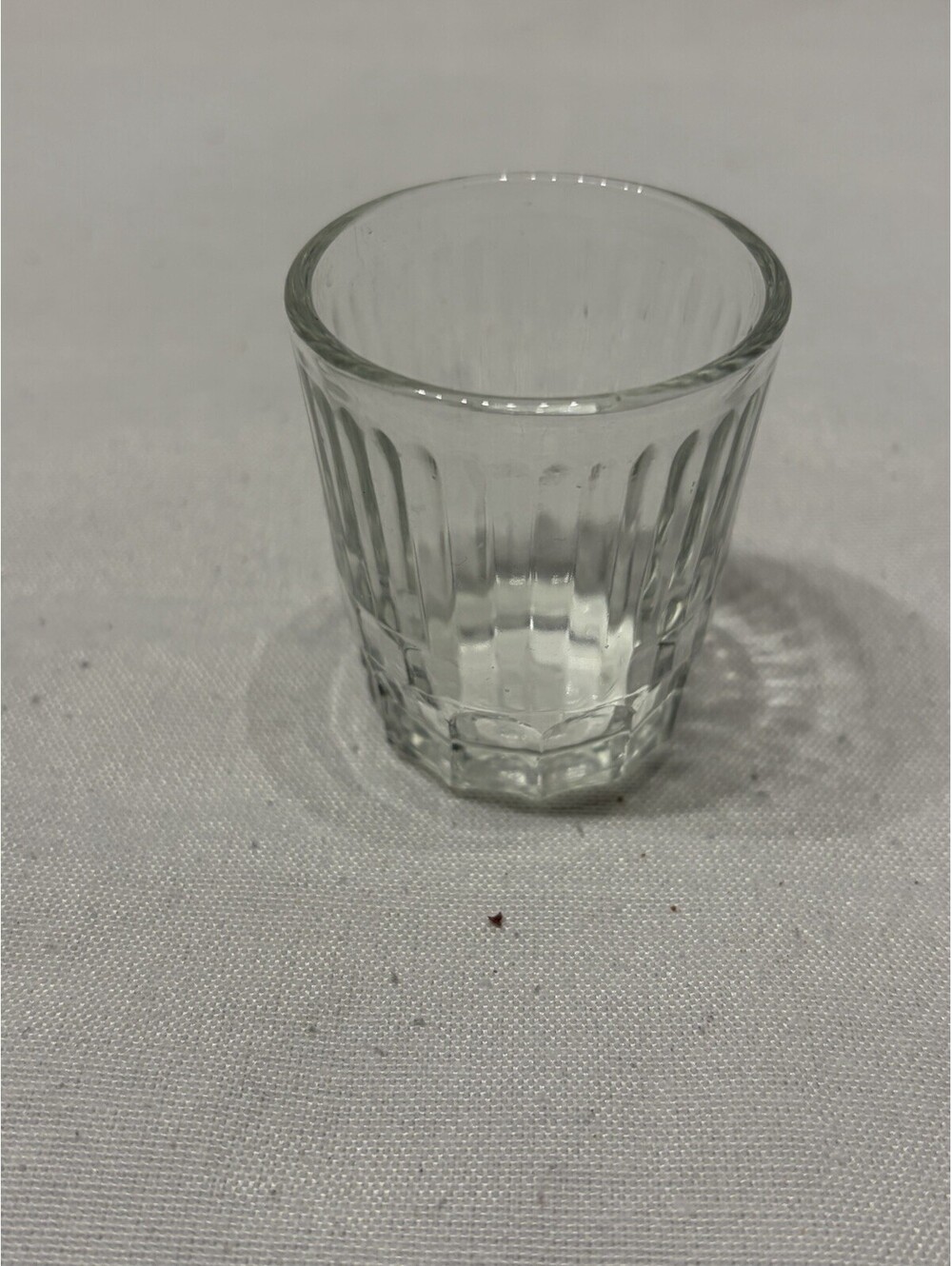 Vintage Hazel Atlas Clear Glass Shot Glass With Ridges